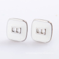 2-hole white enamel Shirt Button